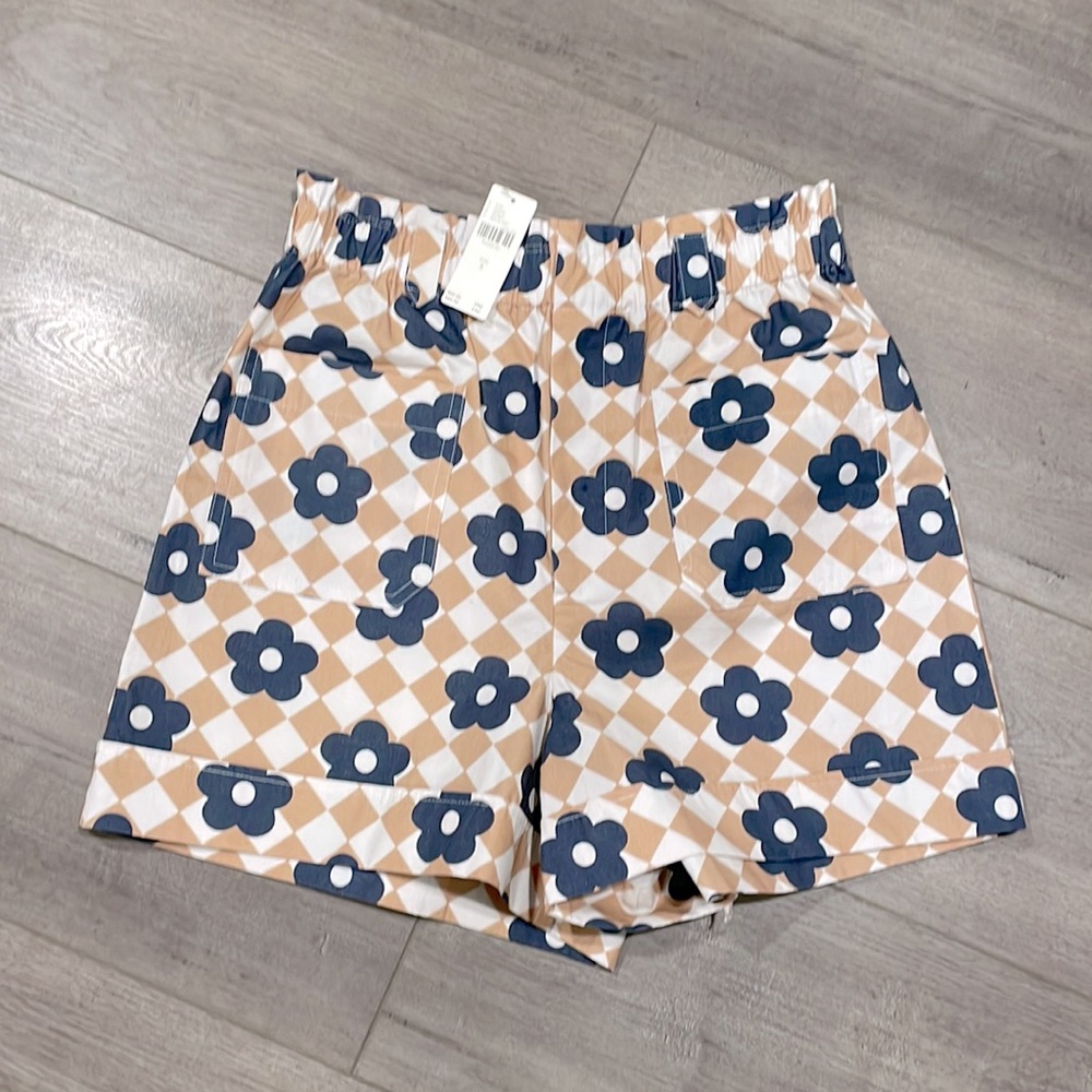 NWT Anthropologie Maeve Floral Paperbag shorts Sz S